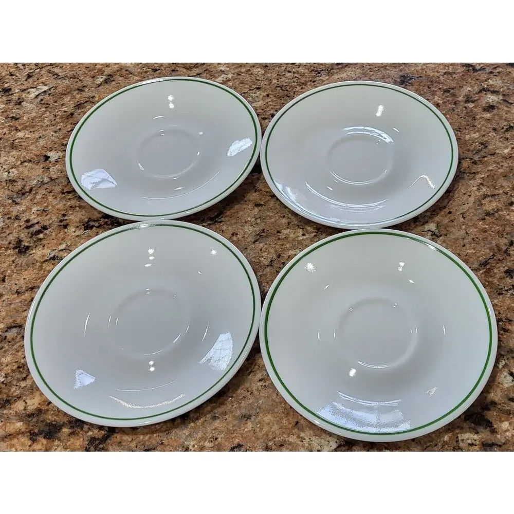 Corelle Green Rim Saucer (Set Of 4)